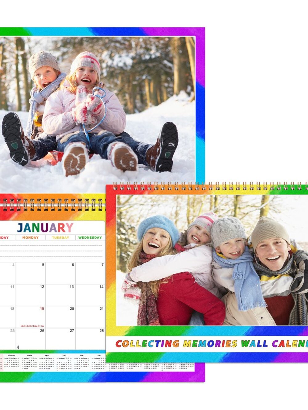 Personalized Custom 2027 Wall Calendar Spiral-bound - 12 Months. 11 x 8in. #014